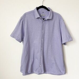 Ash & Erie Short Sleeve Polo Shirt‎ Mens XXL Standard Cotton Purple